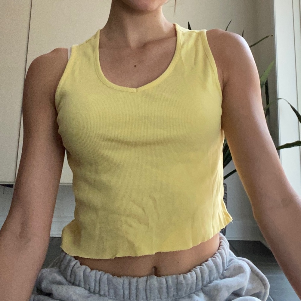 Basic yellow tank top